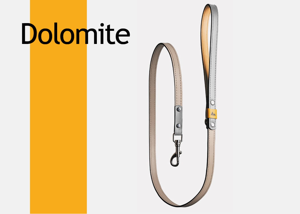 Dolomite Beige - smycz skórzana miejska